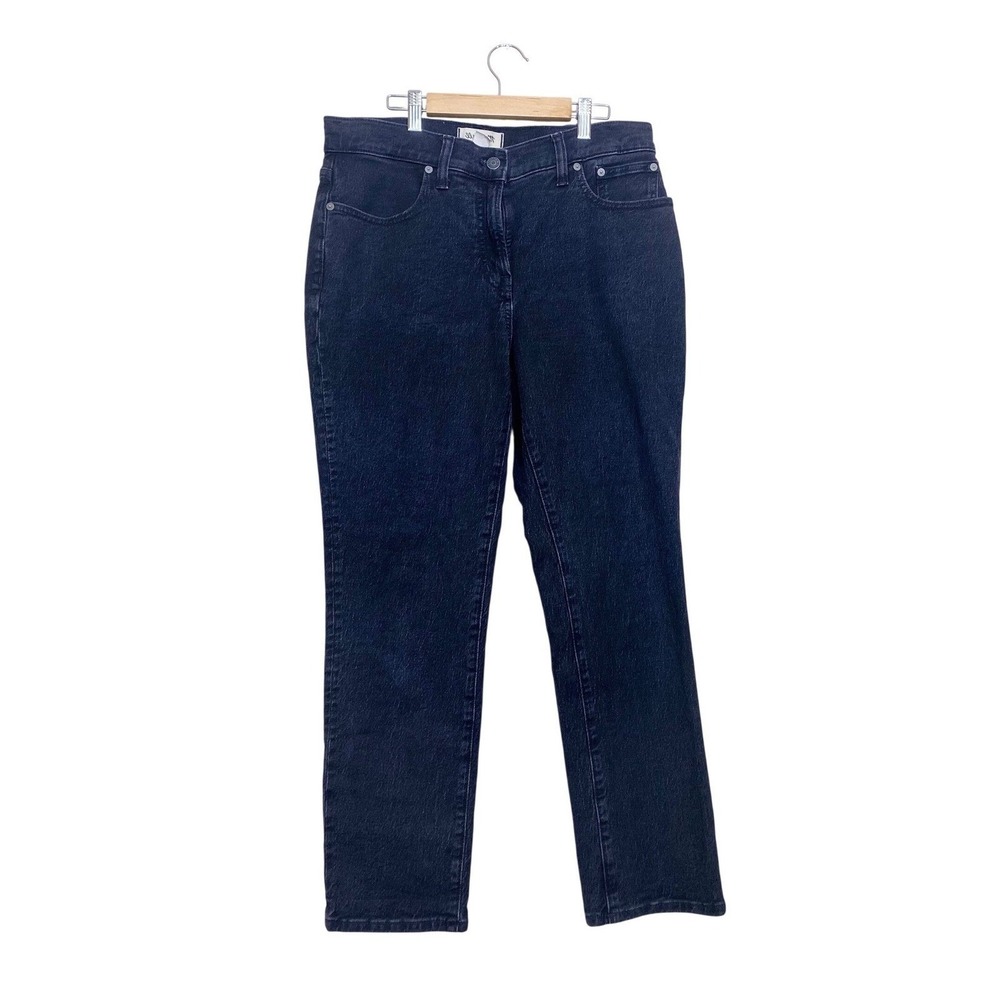 Madewell Mid-Rise Perfect Vintage Jean Black Dark Wash Straight Leg‎ 29